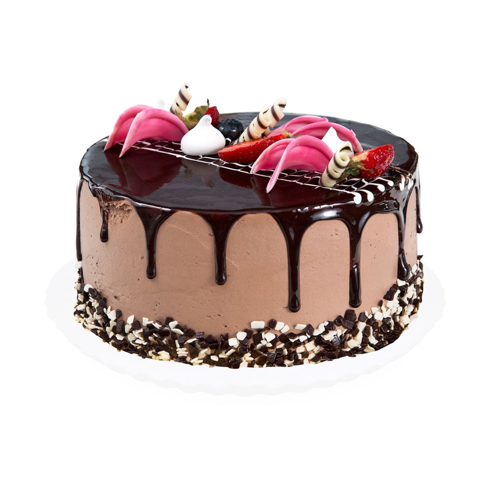 Tort SCALA — blat de cacao însiropat cu cremă de vanilie și ganaj de ciocolată